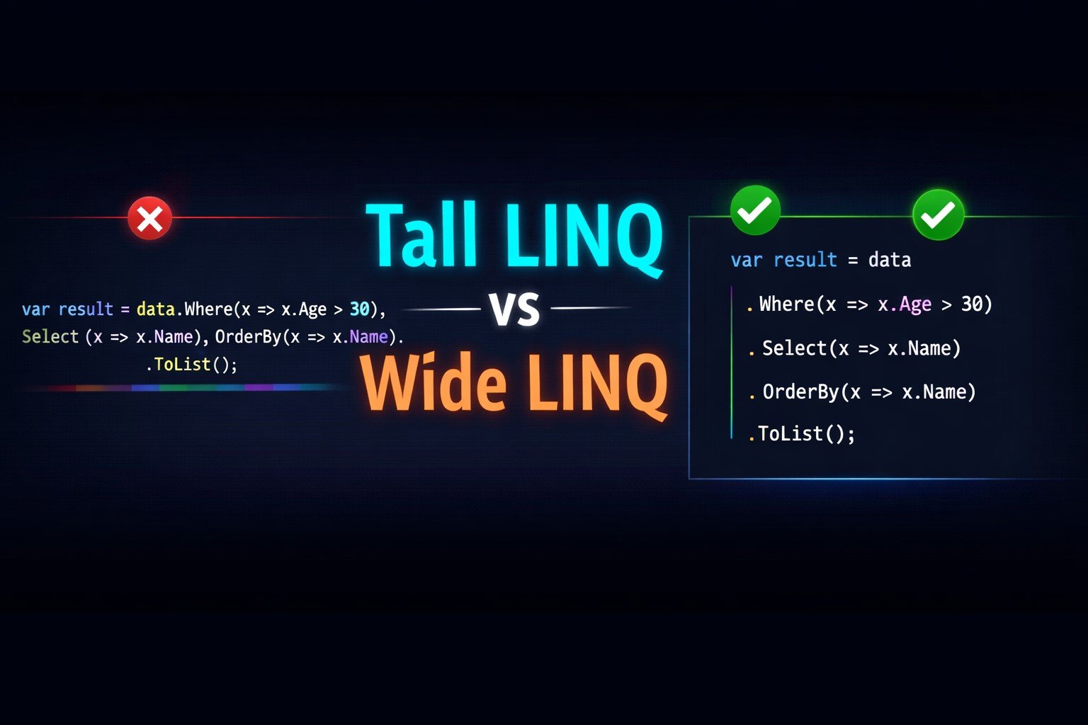 Tall LINQ vs Wide LINQ