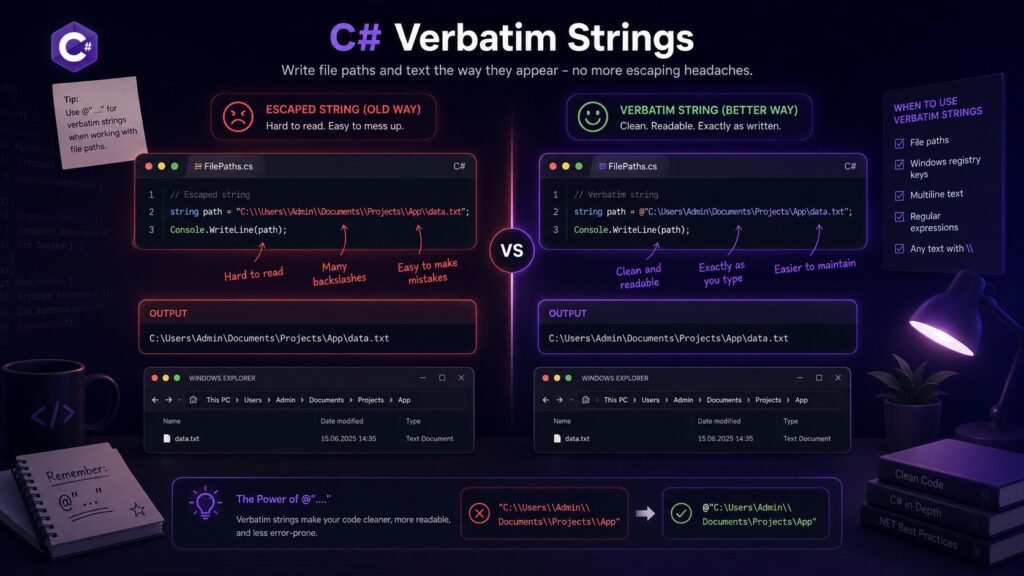 Verbatim stringi