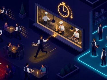 async/await w C# — metafora kelnera oddającego wątek do puli podczas operacji I/O