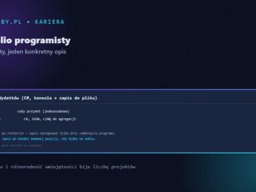 Portfolio programisty — jak je zbudować, grafika