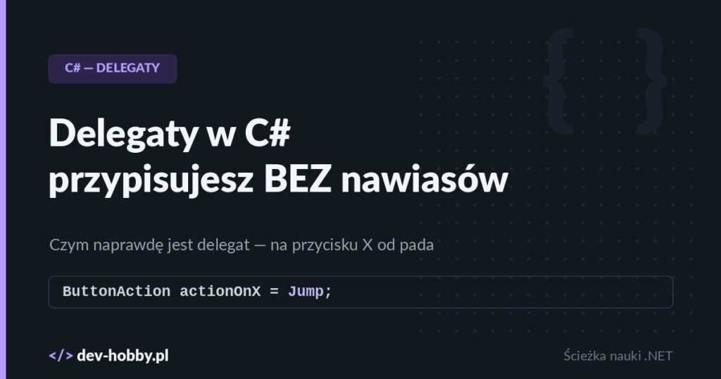 Delegaty w C# — dlaczego metodę przypisujesz bez nawiasów