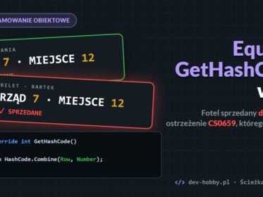 Equals i GetHashCode w C# — dwa bilety na to samo miejsce w kinie, rząd 7, miejsce 12